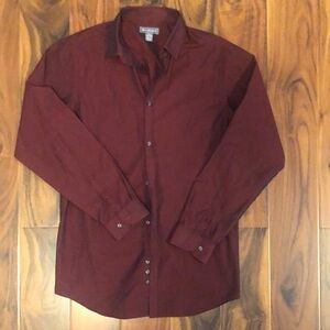 Van Heusen Maroon Button-Up Shirt